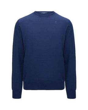 Man Sweaters K-Way Sebastien Merino Blue Medieval