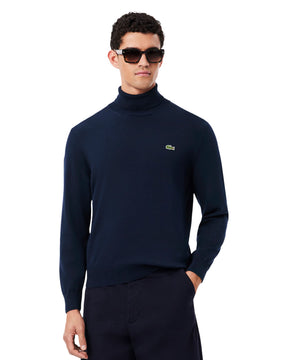 Lacoste Men's High Neck Blue Sweater