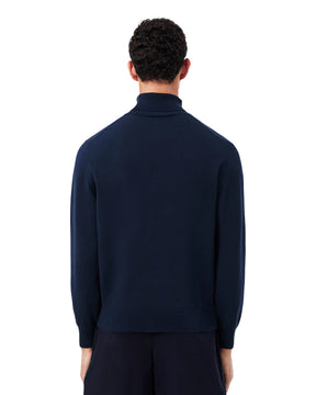 Lacoste Men's High Neck Blue Sweater