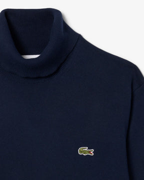Lacoste Men's High Neck Blue Sweater