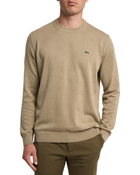 Man Sweaters Lacoste Cotton Beige