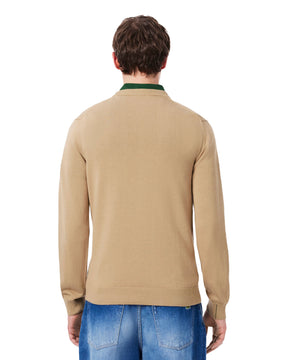 Maglione Uomo Lacoste Cotone Beige