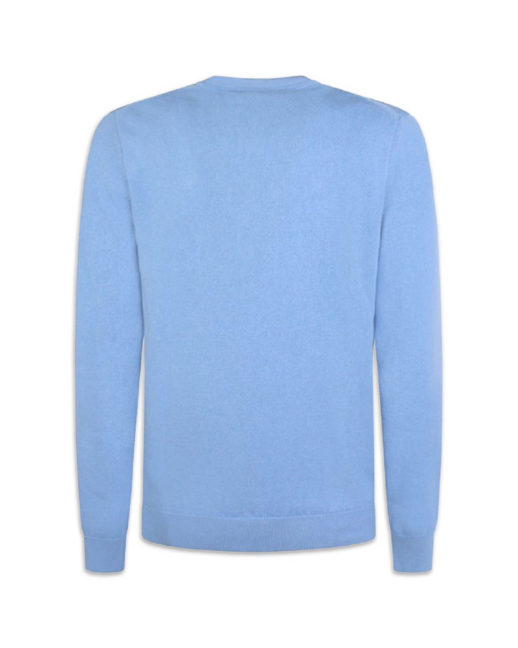 Man Crewneck Sweater Lacoste Filo Regular Fit Clear Blue