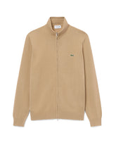 Men's Lacoste Full Zip Beige Sweater