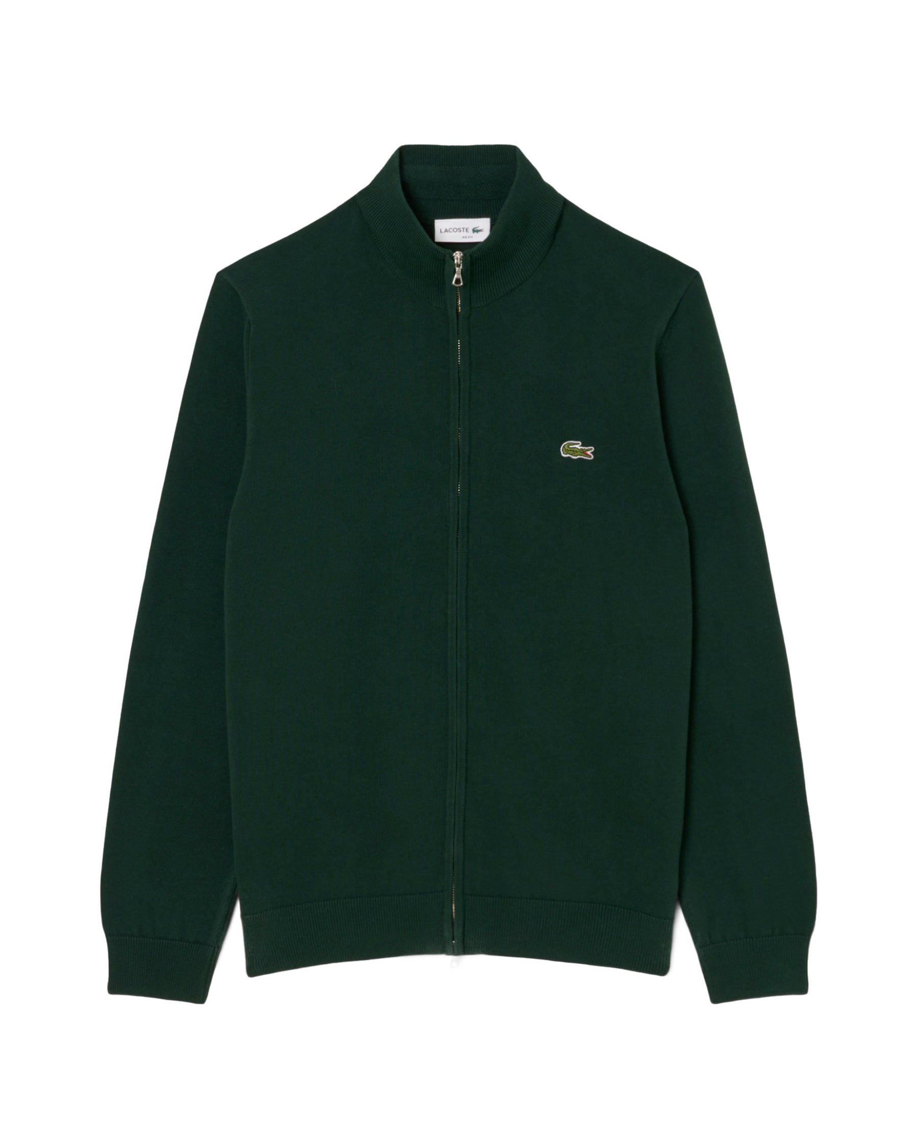 Maglione Uomo Lacoste Full Zip Verde Scuro1