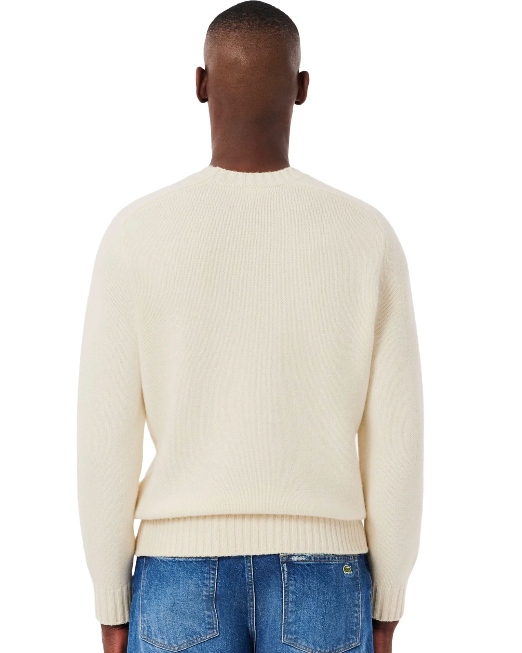 Maglione Uomo Lacoste Lana Cardata Beige