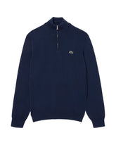 Maglione Uomo Lacoste Mezza Zip Blu