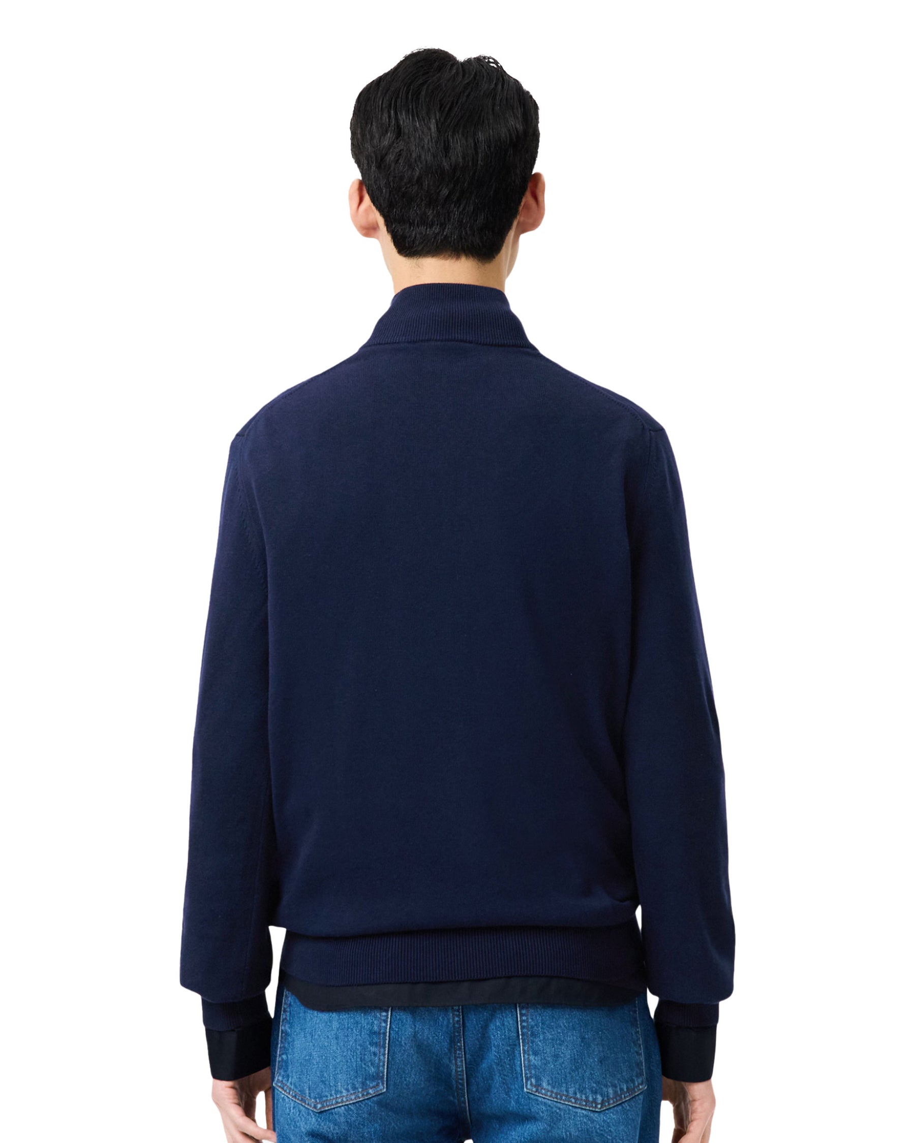Maglione Uomo Lacoste Mezza Zip Blu