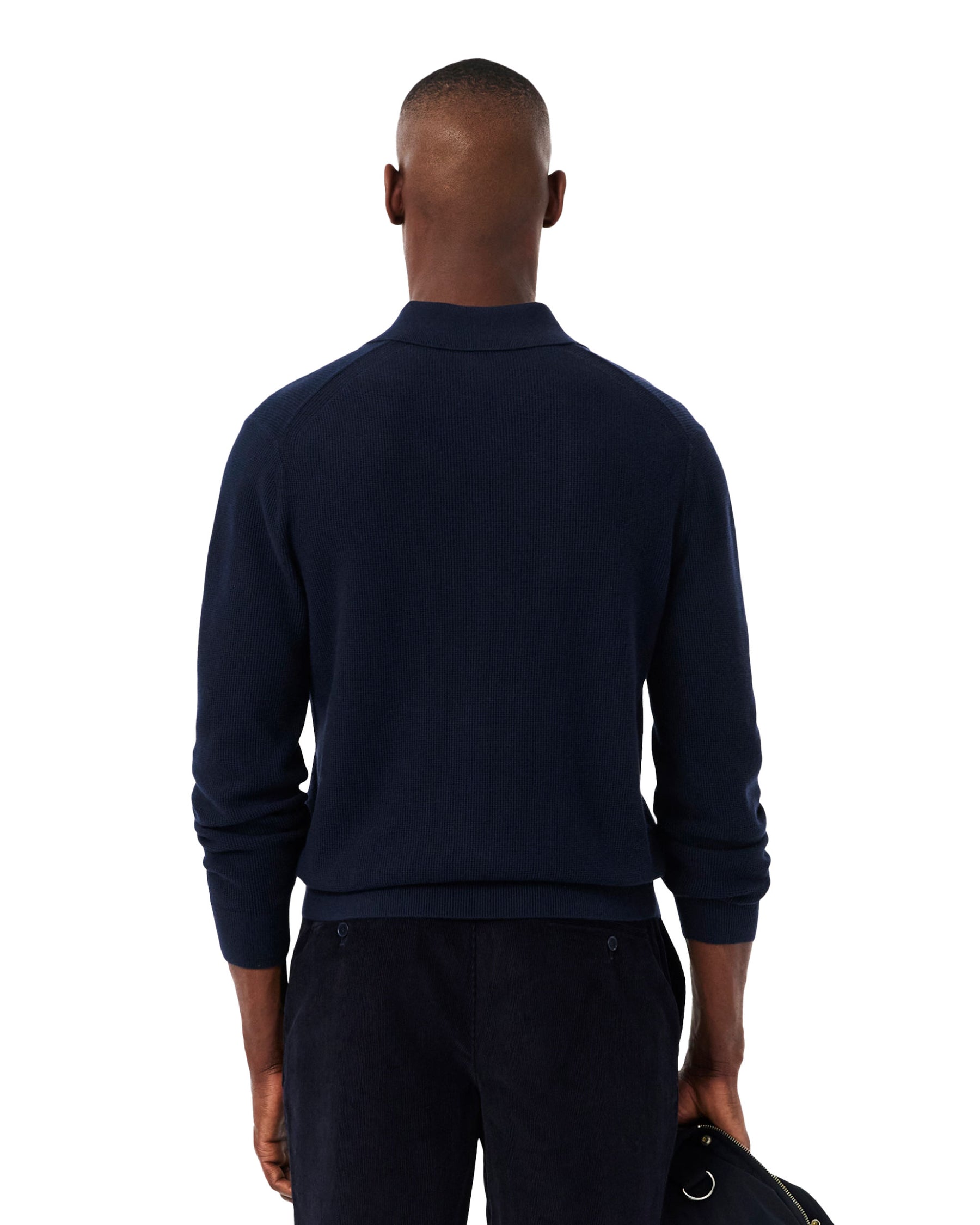 Maglione Uomo Lacoste Polo Mezza Zip Blu