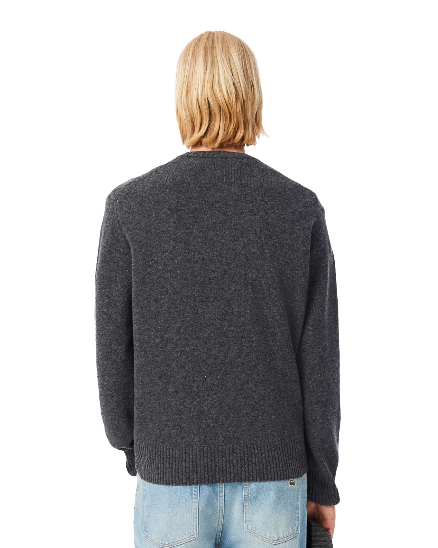 Maglione Uomo Lacoste lana Cardata Grigio