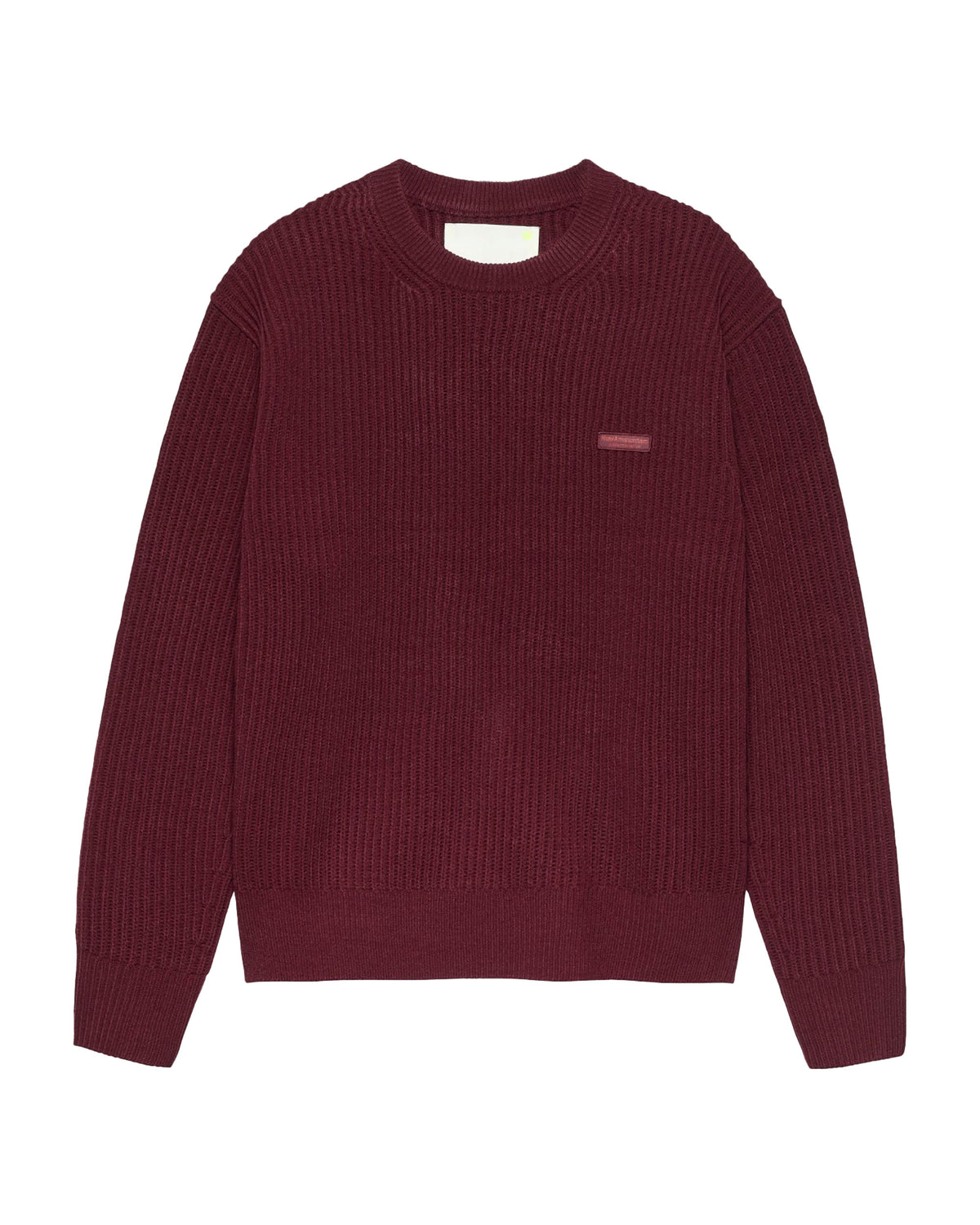 New Amsterdam Surfassociation Knitted Crewneck Men's Sweater Burgundy
