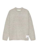 Maglione Uomo New Amsterdam Surfassociation Knitted Stamp Crewneck Grey Melange