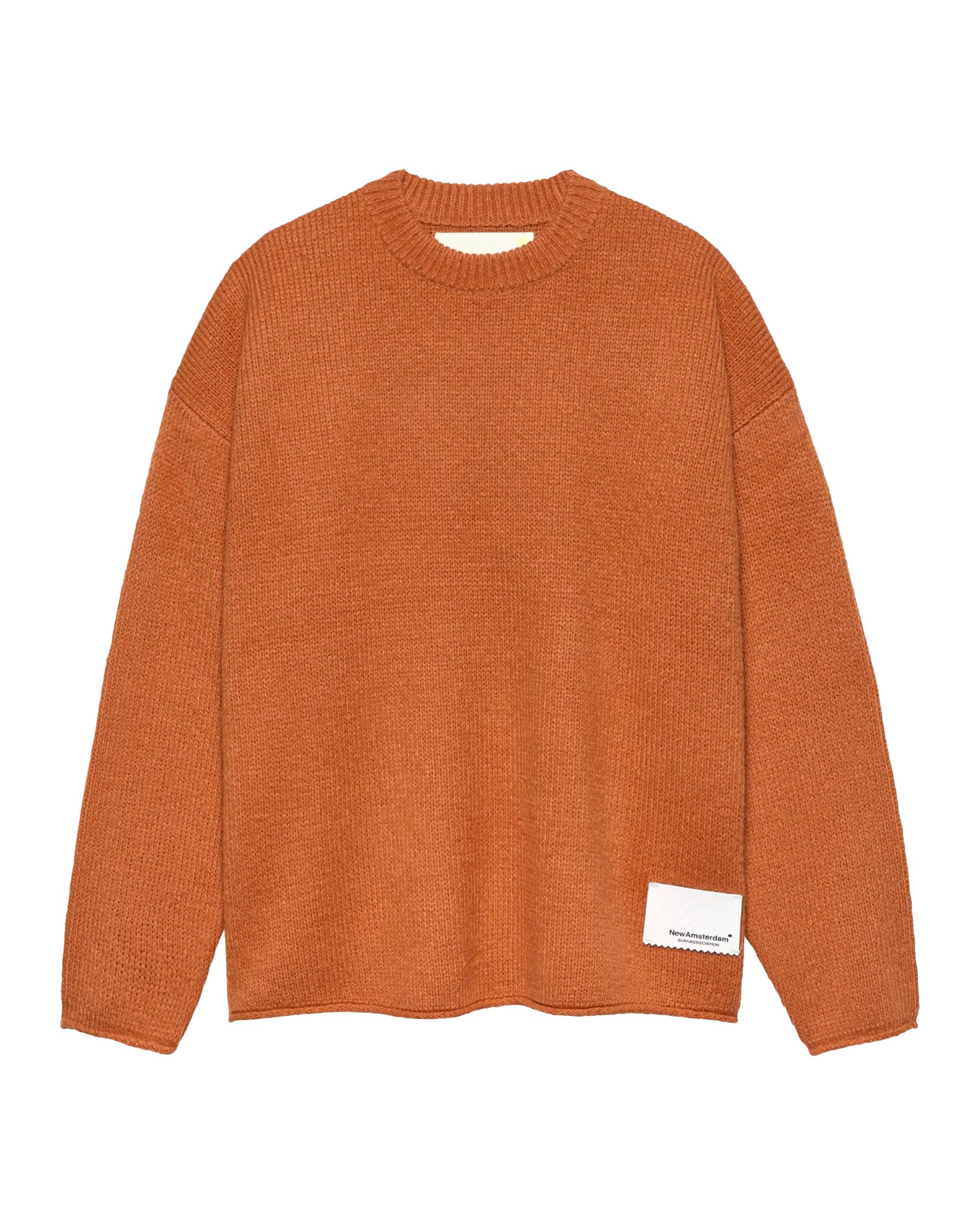 Maglione Uomo New Amsterdam Surfassociation Tide Knit Burned Orange