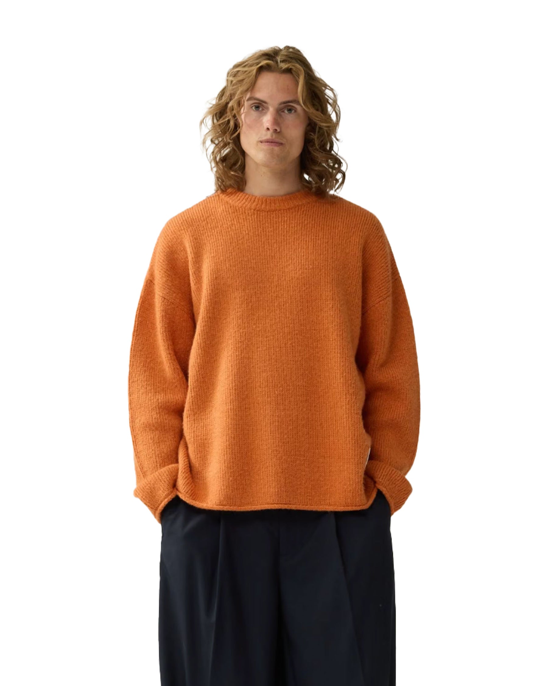 Maglione Uomo New Amsterdam Surfassociation Tide Knit Burned Orange
