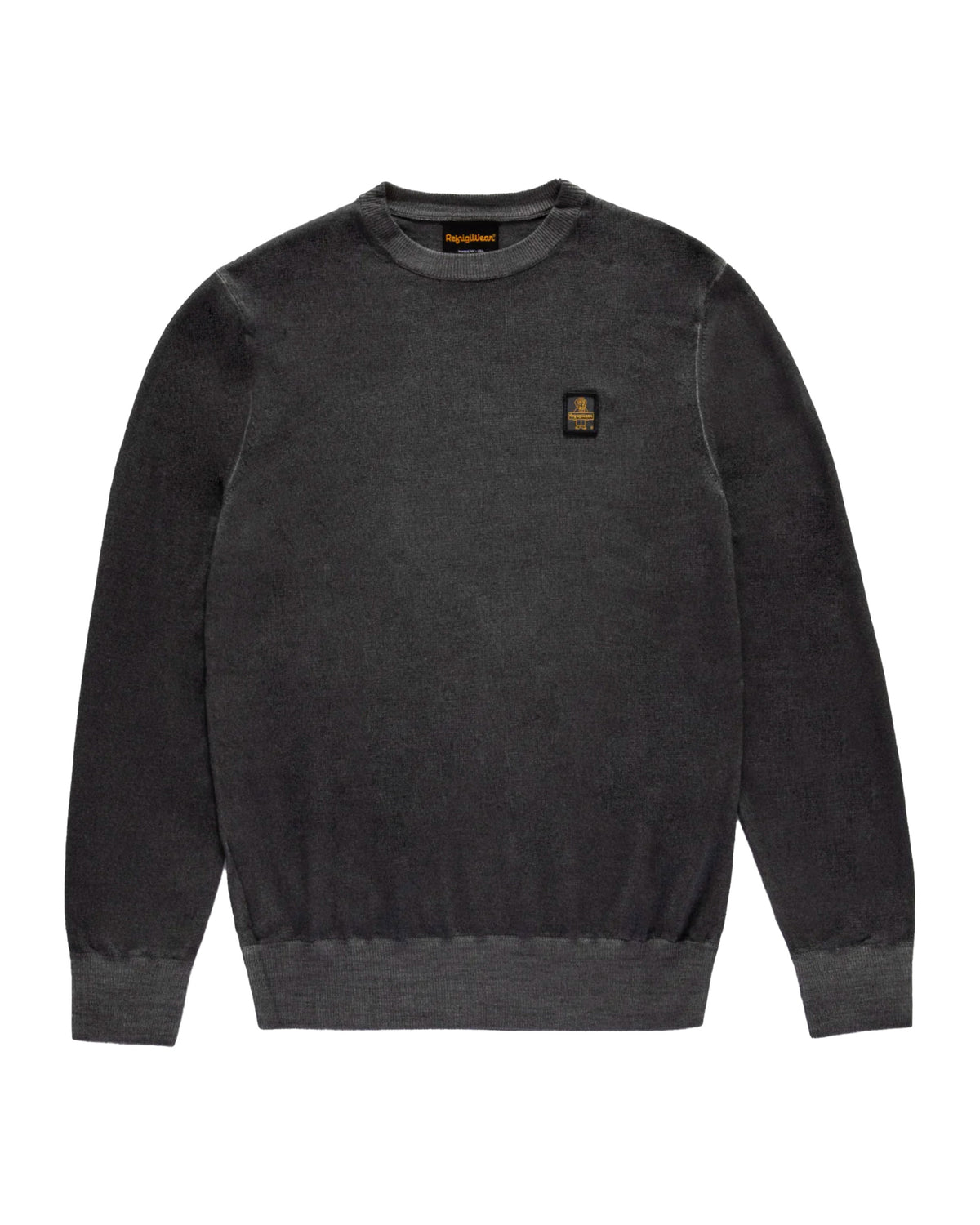 Maglione Uomo RefrigiWear Bennet Stone Washed Grigio Scuro