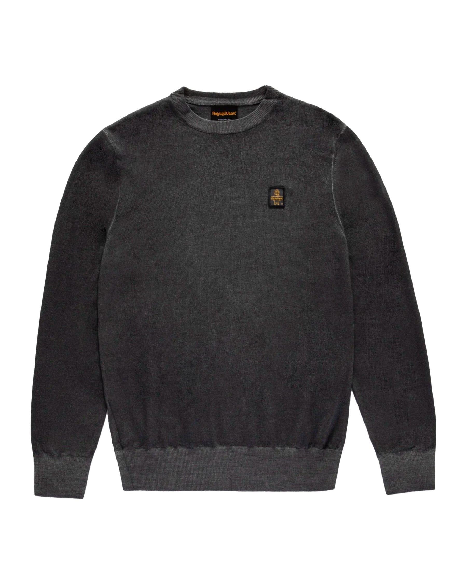 Maglione Uomo RefrigiWear Bennet Stone Washed Grigio Scuro
