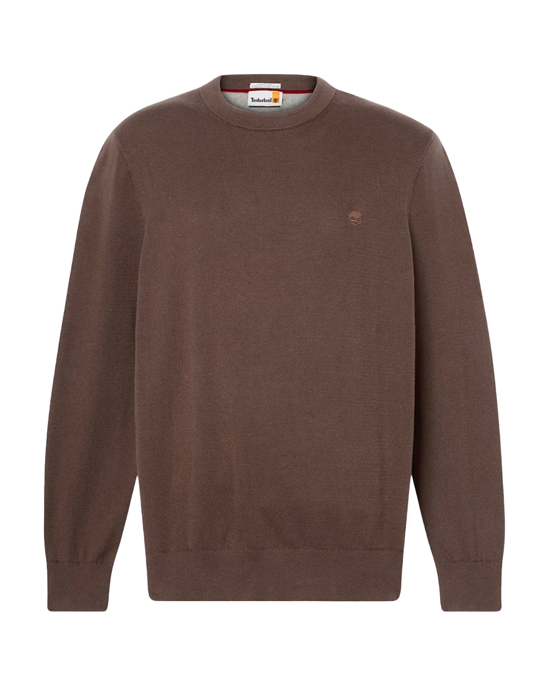 Maglione Uomo Timberland Williams River Cotton Yd Sweater Chocolate Brown
