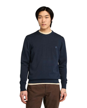 Maglione Uomo Timberland Williams River Cotton Yd Sweater Dark Sapphire Blue