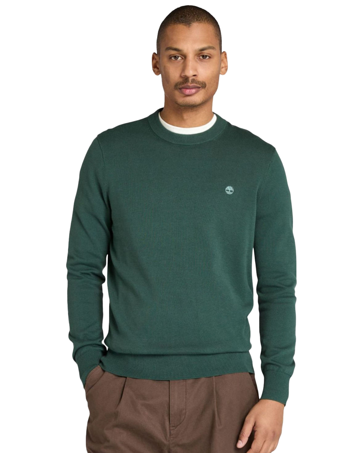 Maglione Uomo Timberland Williams River Cotton Yd Sweater Green Gables