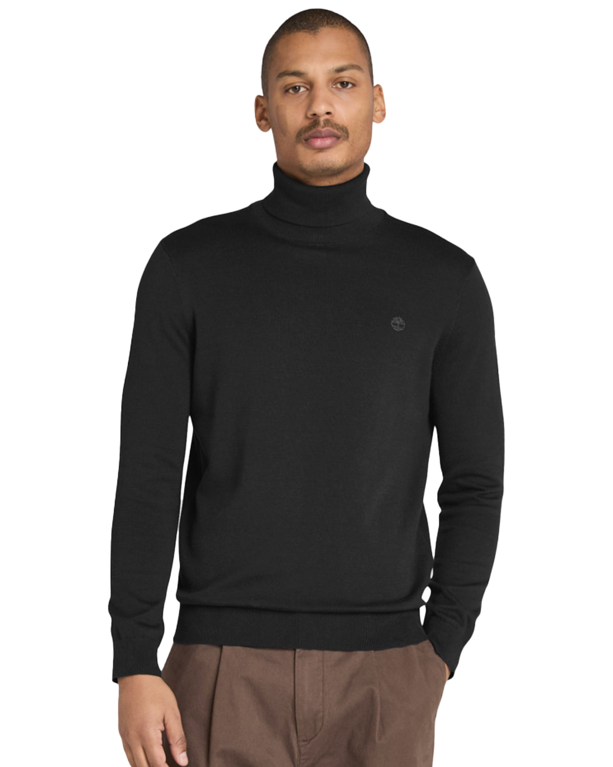 Maglione Uomo Timberland Williams River Turtle Neck Cotton Sweater Black