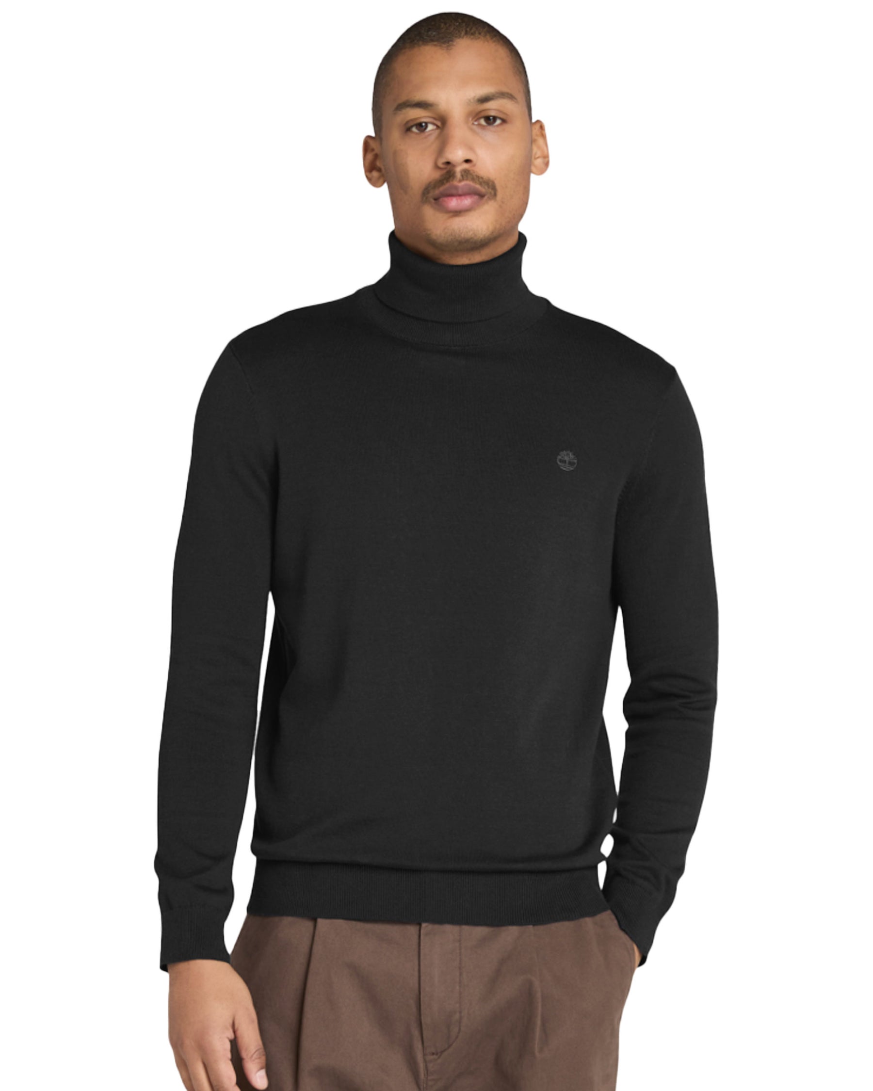 Maglione Uomo Timberland Williams River Turtle Neck Cotton Sweater Black