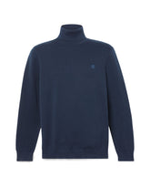 Maglione Uomo Timberland Williams River Turtle Neck Cotton Sweater Dark Sapphire