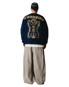 Maglione Uomo Woodbird WBKoon Zip Tiger Cardigan Navy