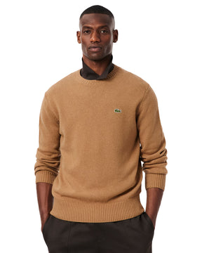 Maglione Uomo Lacoste Classic Logo Beige