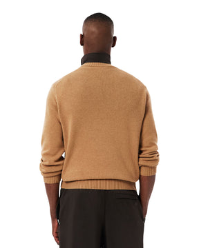 Maglione Uomo Lacoste Classic Logo Beige