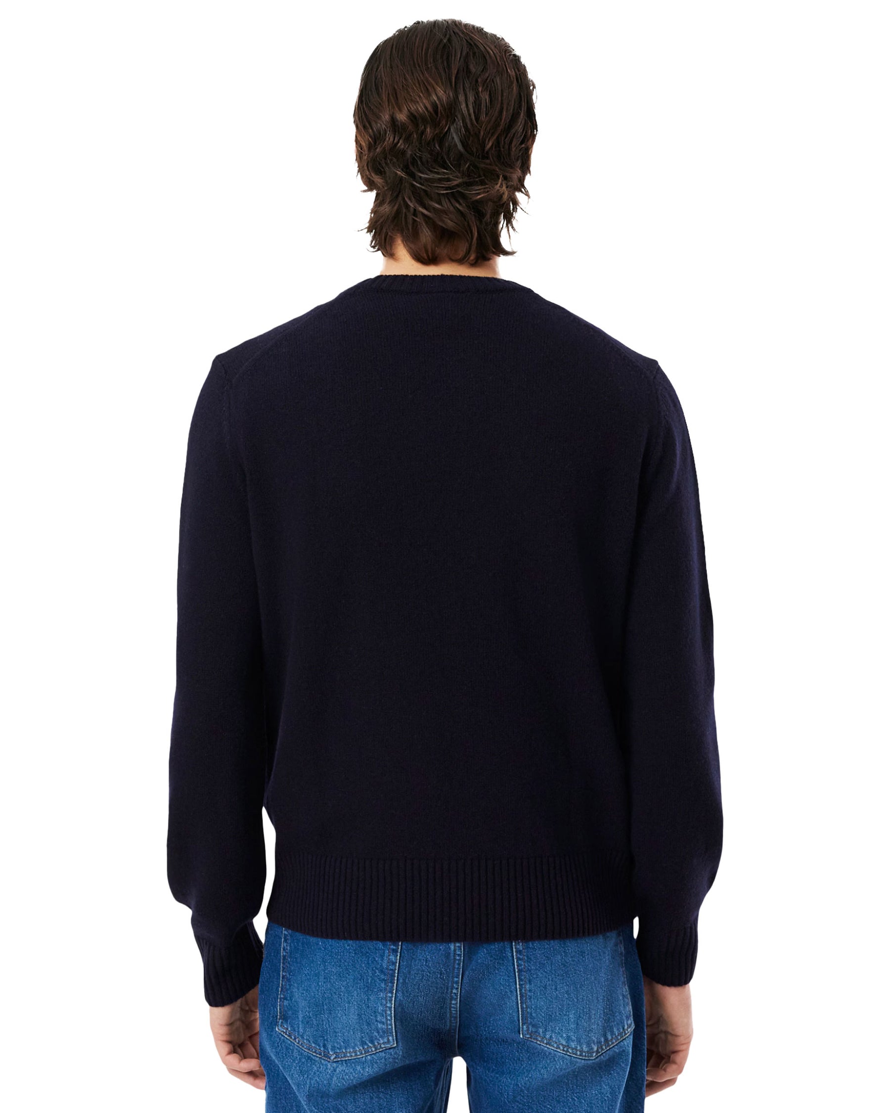 Maglione Uomo Lacoste Classic Logo Blu