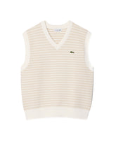 Men's Lacoste Sleeveless Jacquard Sweater Beige