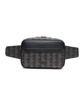 Pouch Lacoste Monogram Noir Gris Waist Bag