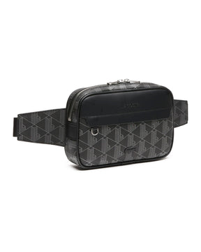 Pouch Lacoste Monogram Noir Gris Waist Bag