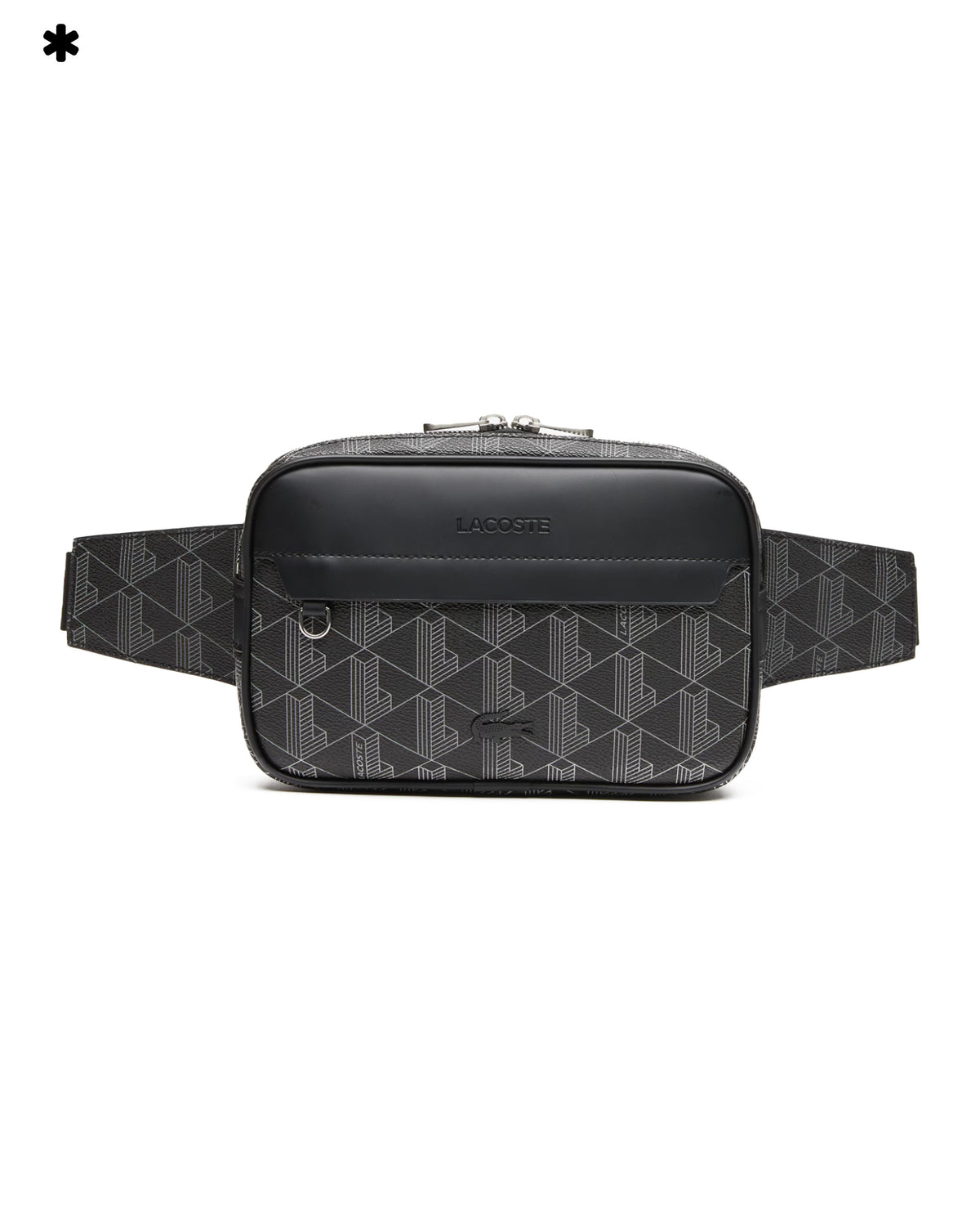 Pouch Lacoste Monogram Noir Gris Waist Bag