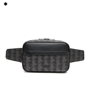 Pouch Lacoste Monogram Noir Gris Waist Bag