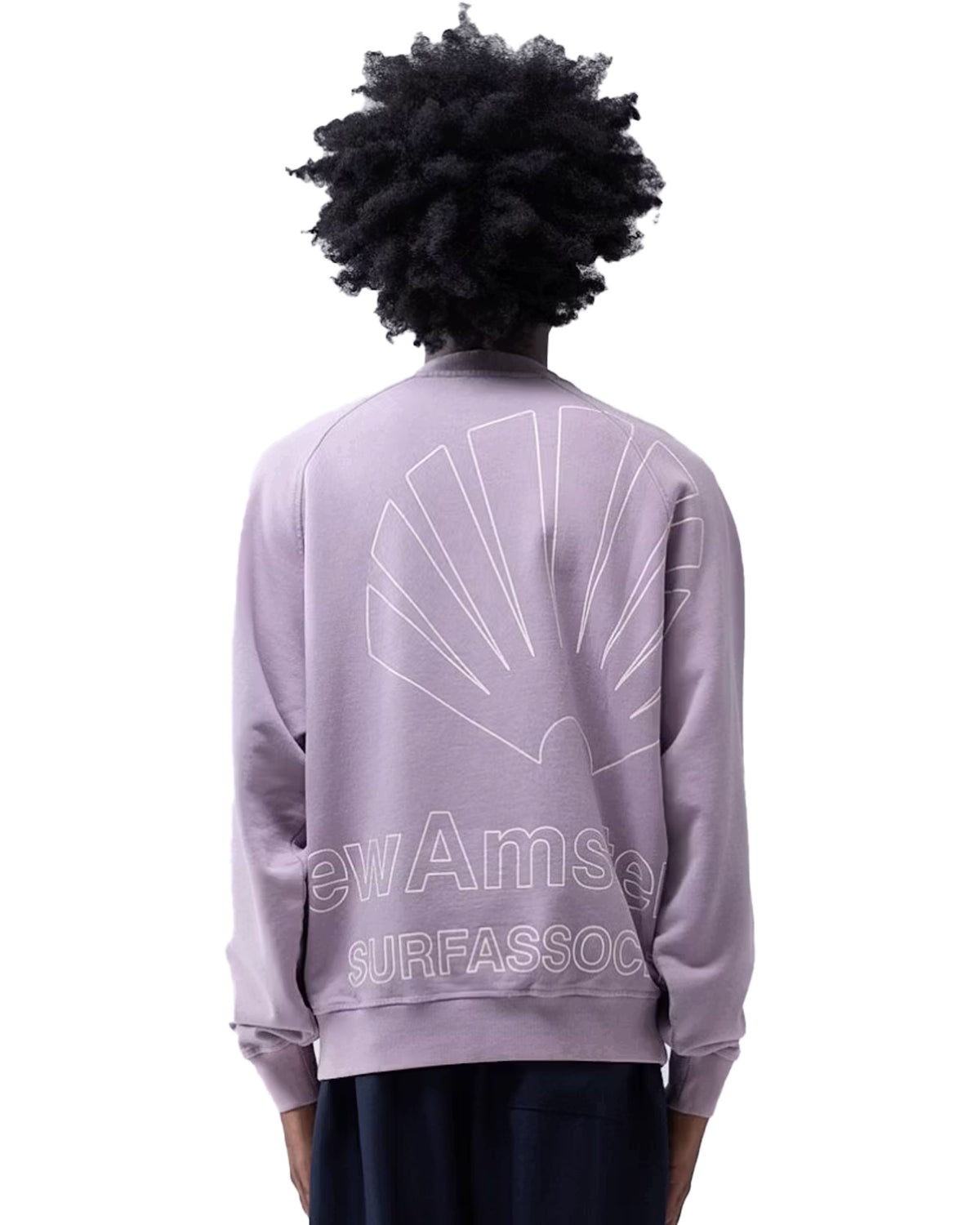 New Amsterdam Surfassociation Big Logo Crewneck Fog-White