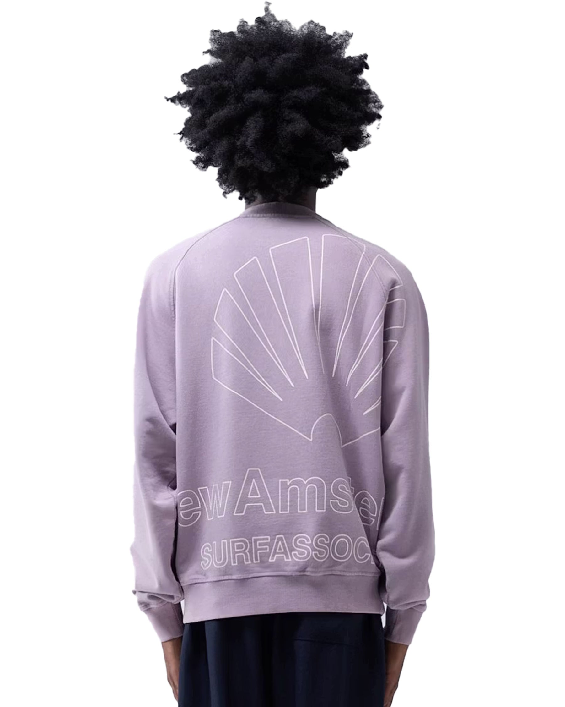 New Amsterdam Surfassociation Big Logo Crewneck Fog-White