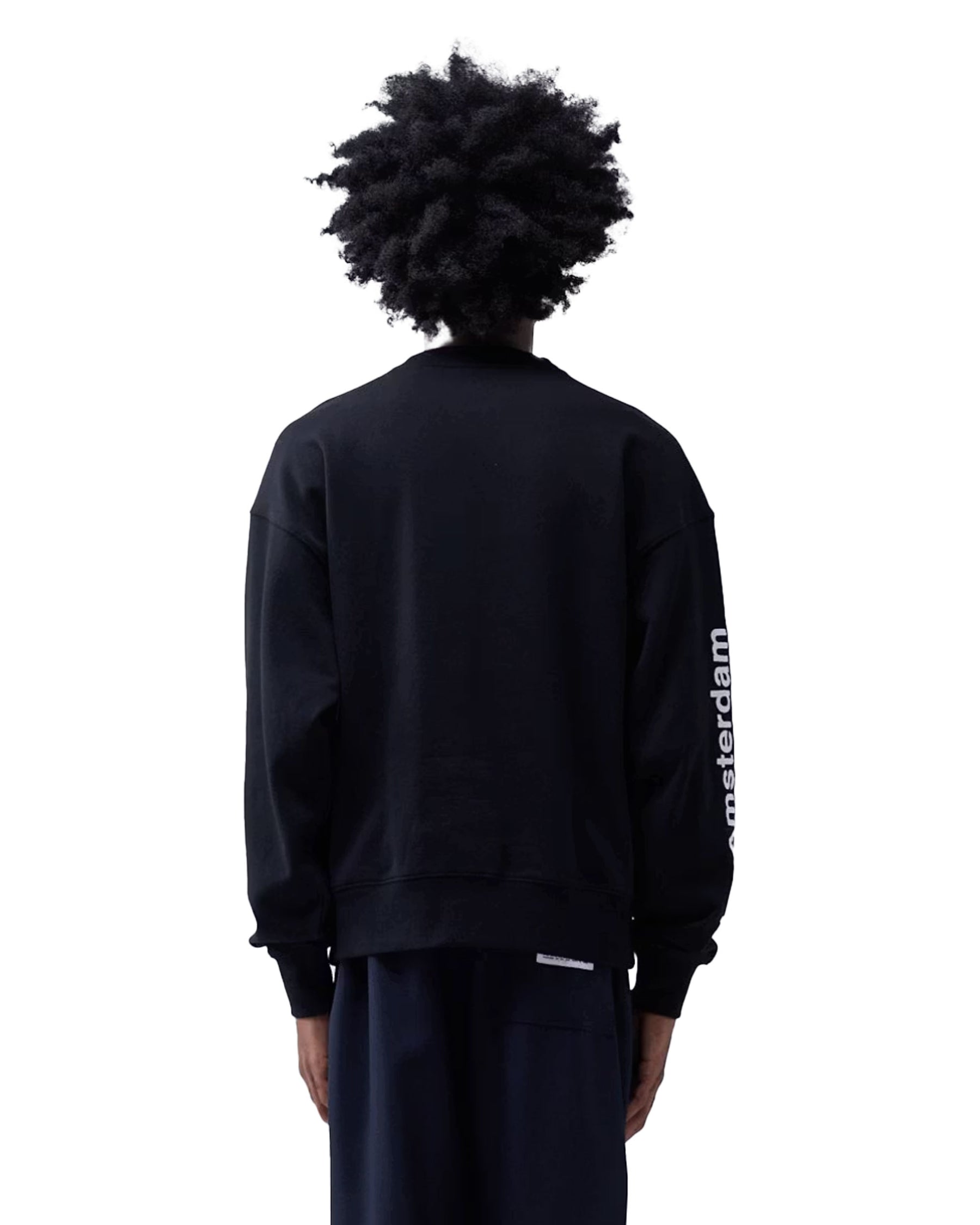 New Amsterdam Surfassociation Logo Crewneck Black-White