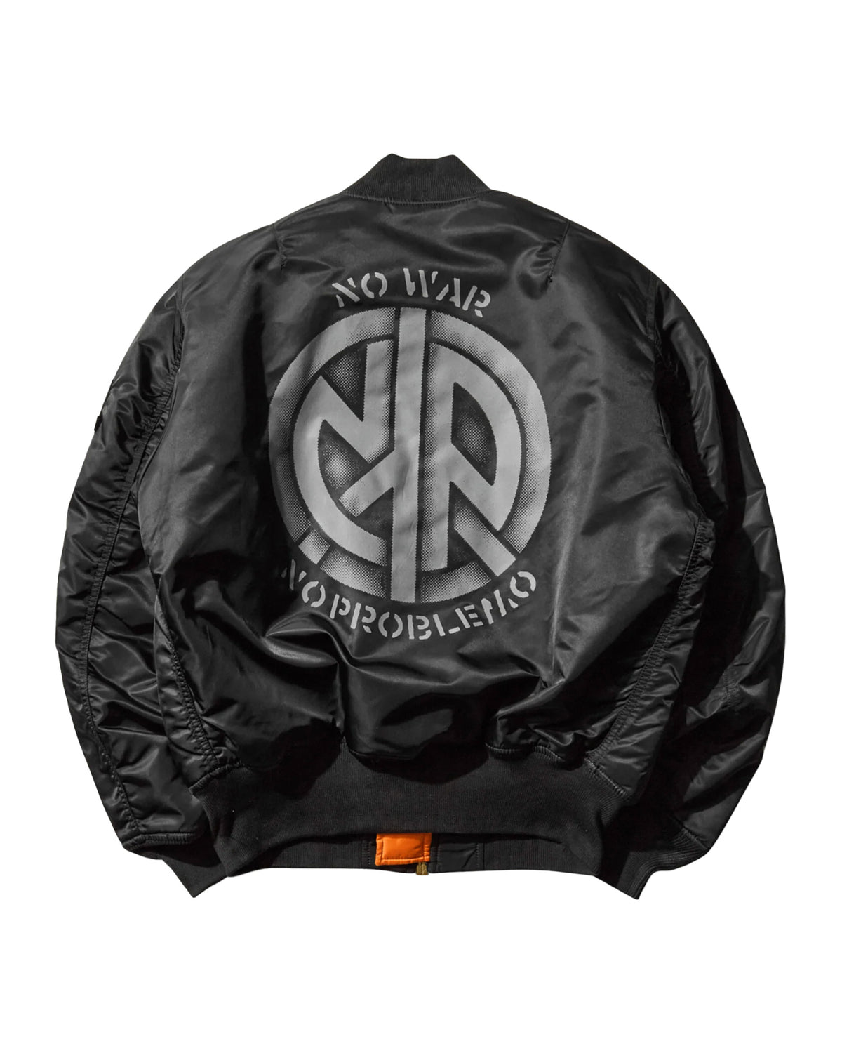 No Problemo X Alpha Industries No War MA-1 Jacket Black