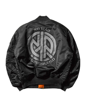 No Problemo X Alpha Industries No War MA-1 Jacket Black