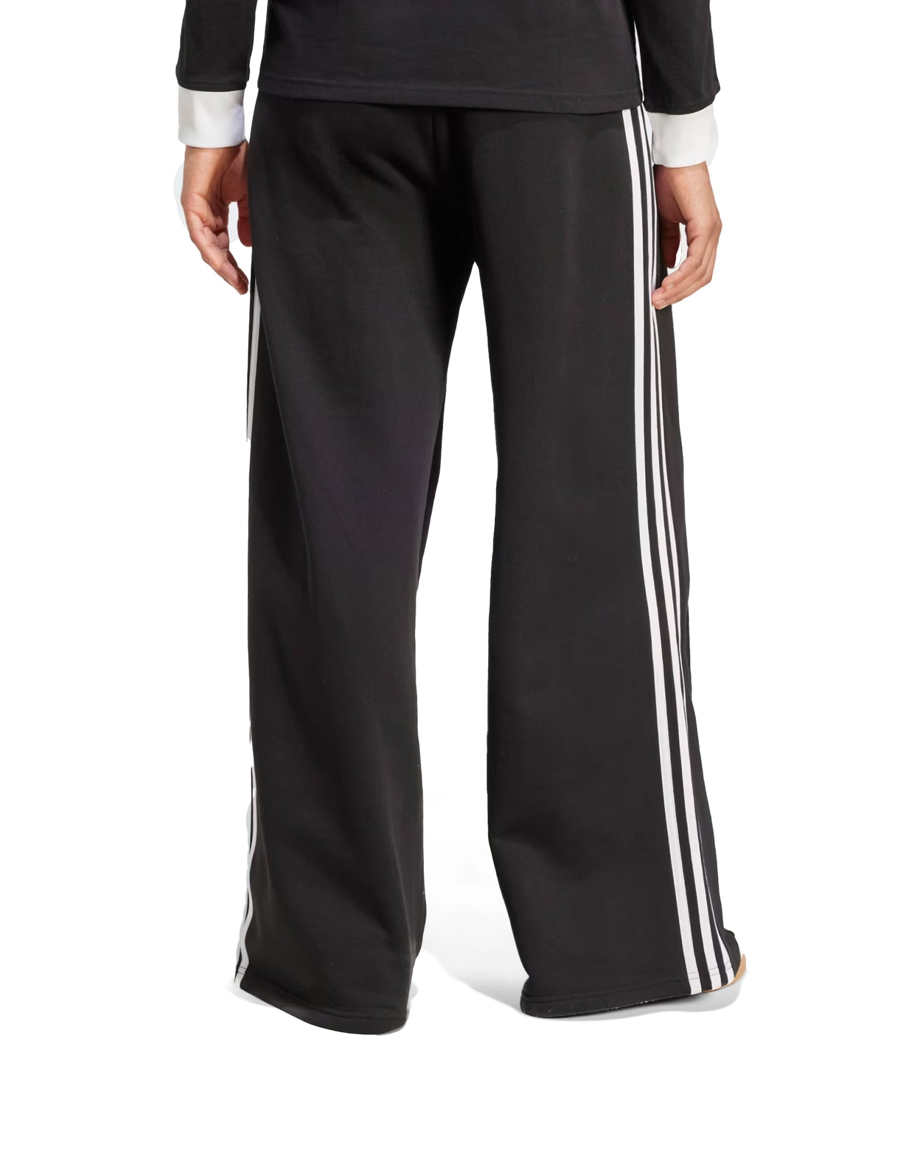 Pantalone Donna 3S Wide Sweatpt Black-White