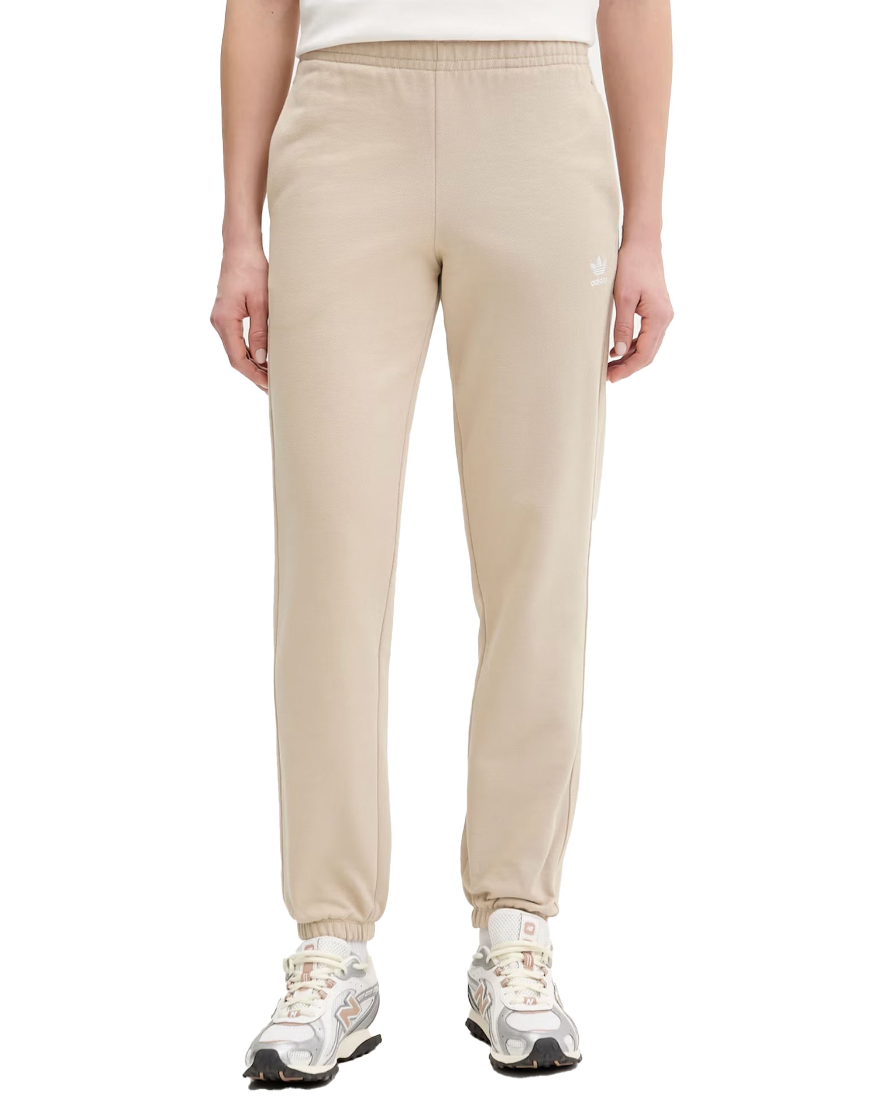 Pantalone Donna Adidas Basic Logo Panna