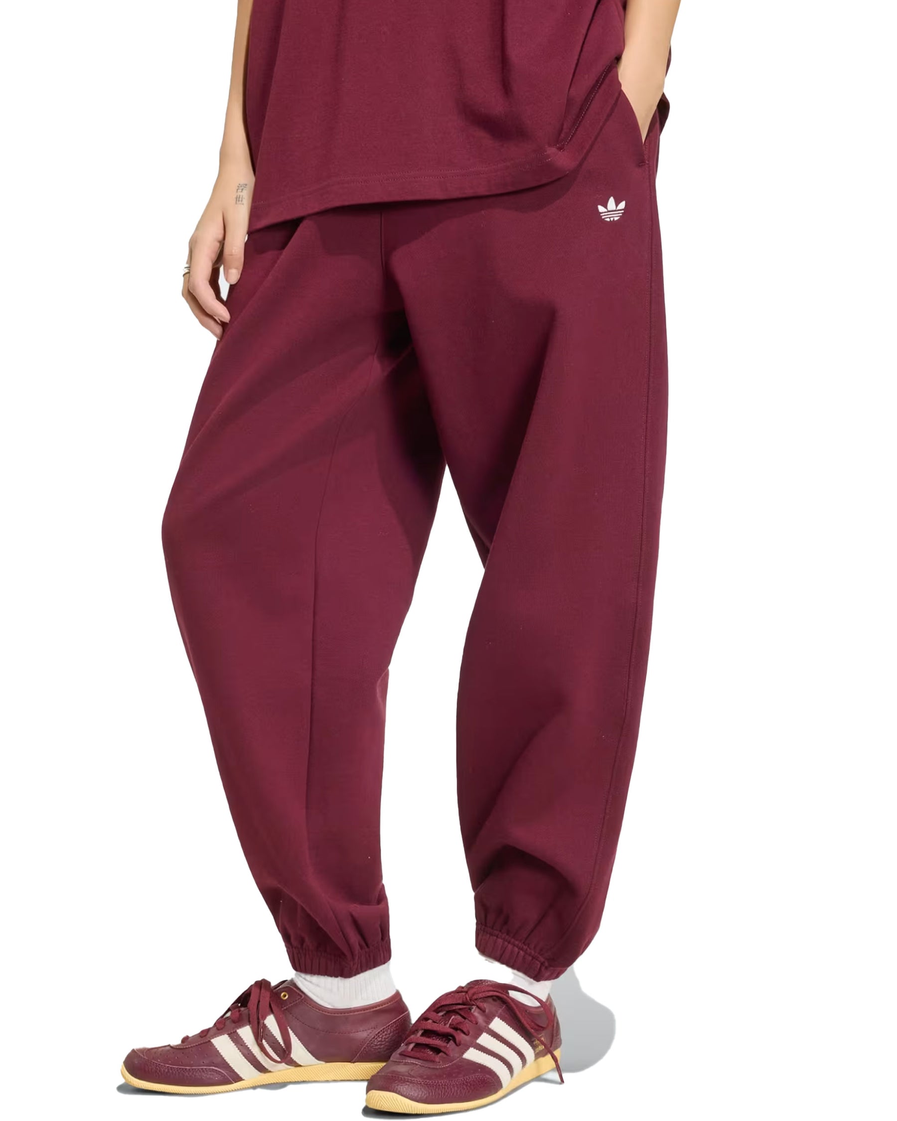 Pantalone Donna Adidas Essentials Loose Fit Bordeaux