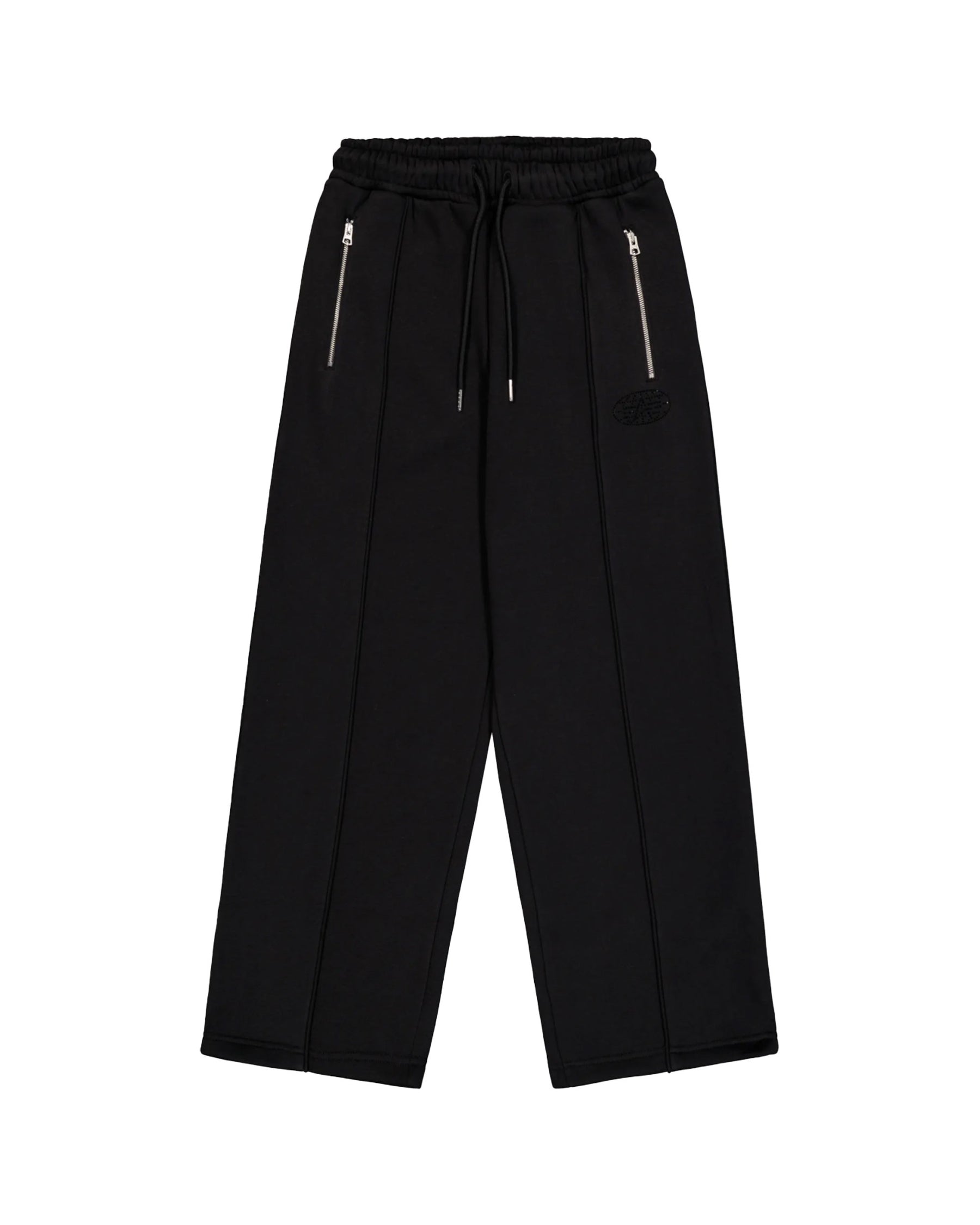Pantalone Donna Alpha Industries Rhinestone World Logo Jogger W Nero