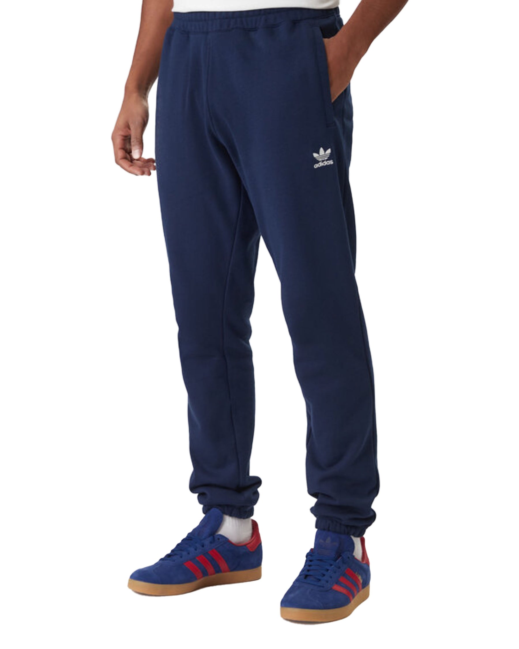 Pantalone Uomo Adidas Basic Logo Blu