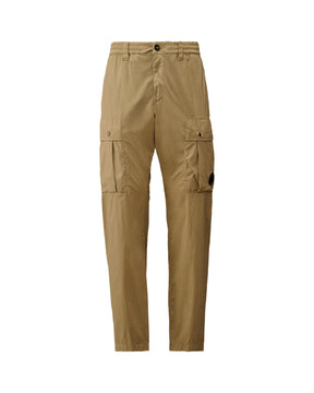 CP Company Men's Cargo Trousers In 50 Thread Stretch Moss Gray Beige