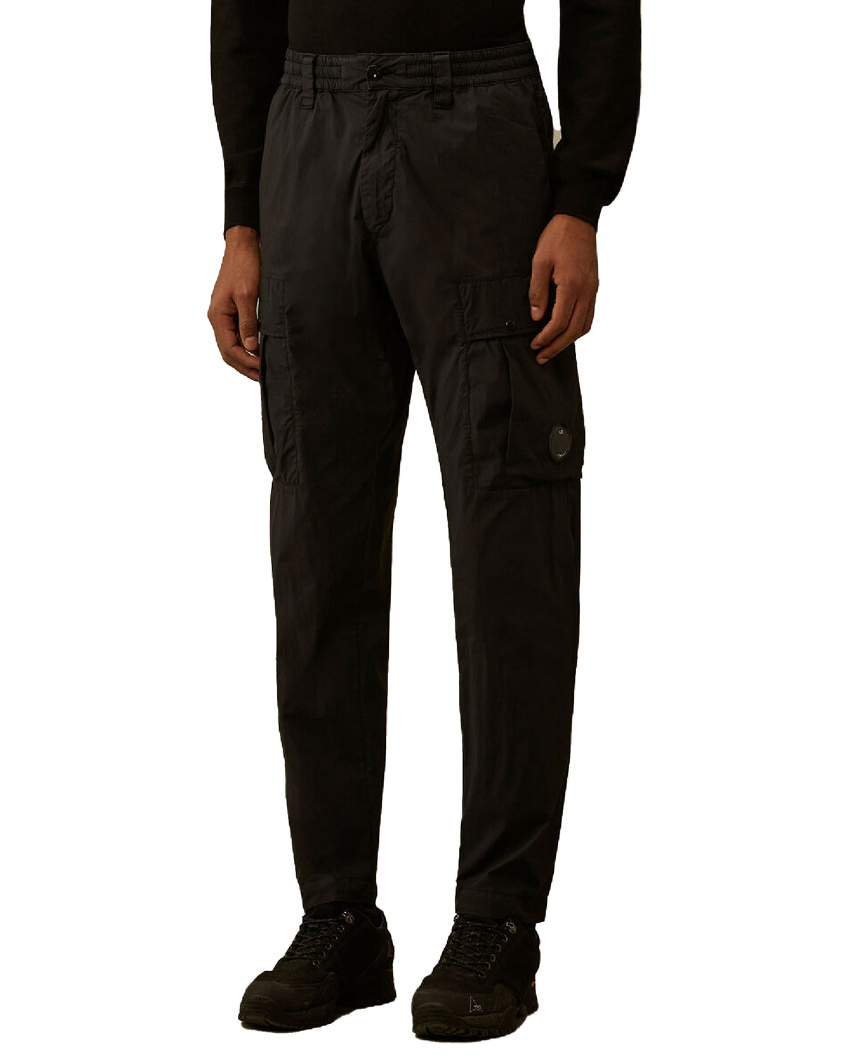 CP Company Men's Trousers In 50 Thread Stretch Black