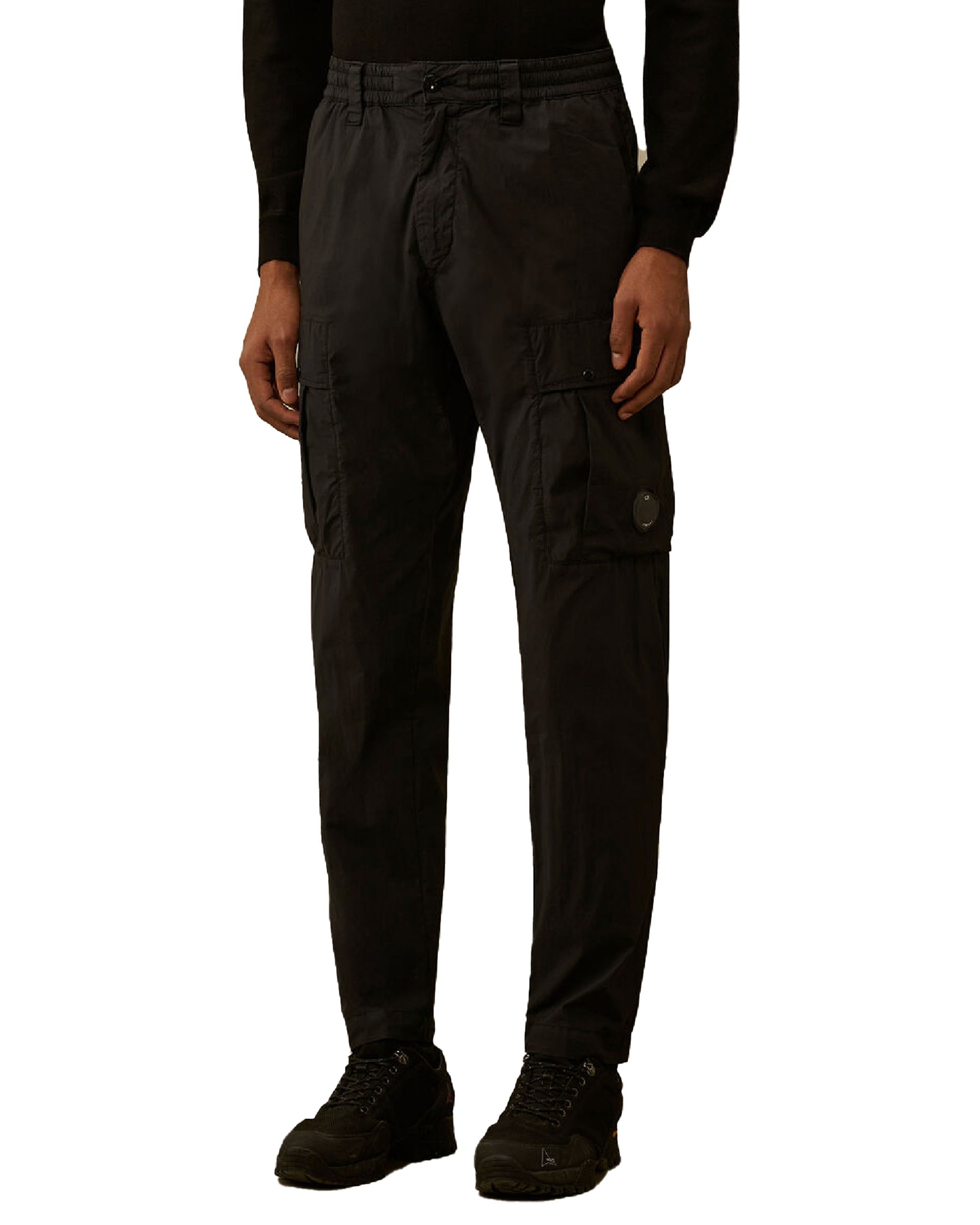 CP Company Men's Trousers In 50 Thread Stretch Black