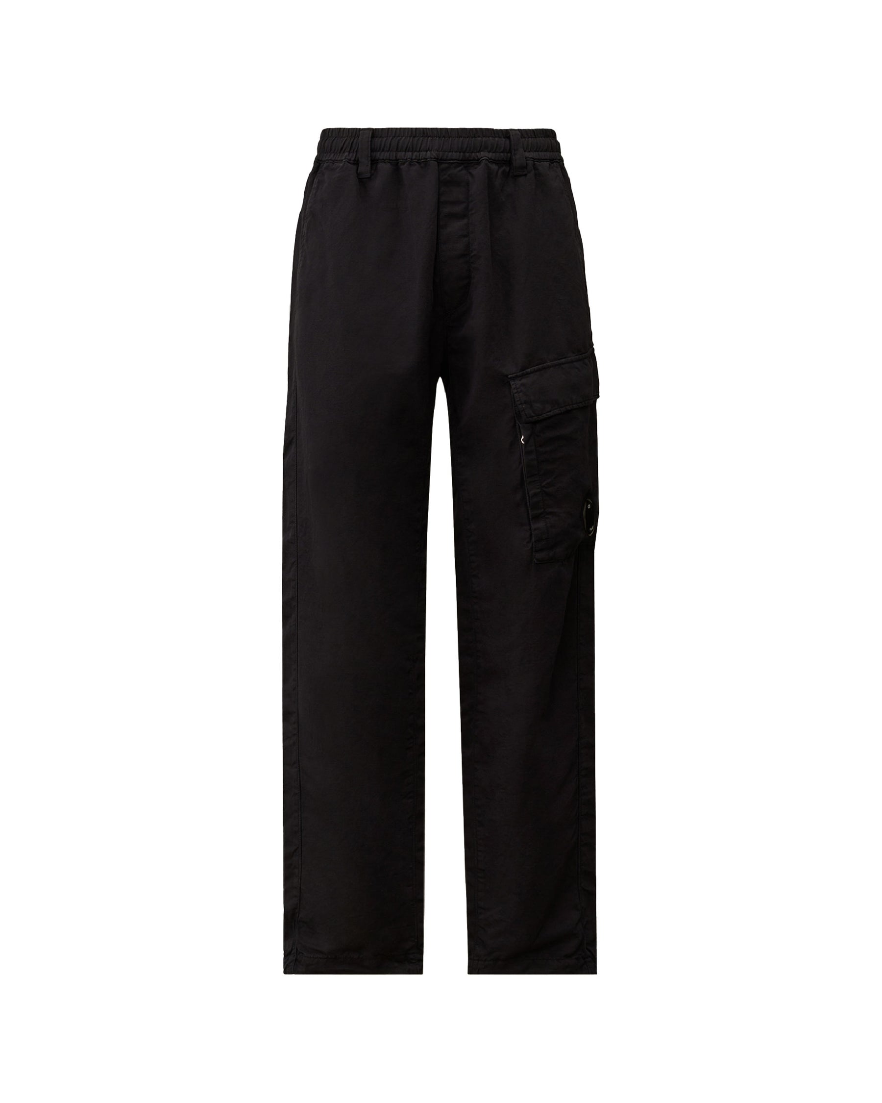 CP Company Men's Trousers In Cotton Linen Total Eclipse Blue