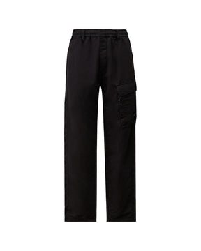 CP Company Men's Trousers In Cotton Linen Total Eclipse Blue
